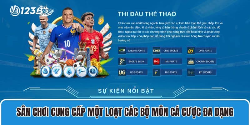 Nhà Cái 123B - Trang Chủ 123B - Link Đăng Nhập 123 B Chính Thức 2025 21 Sân chơi cung cấp một loạt các bộ môn cá cược đa dạng